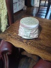 vintage women's brocade pillbox cliche hat 1940-1950