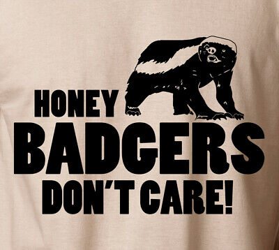 Honey Badger I Do Not Care Heather Grey Adult T-Shirt