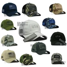 Tactical Operator Military cap USA American Flag hat Detachable Patch Micro Mesh