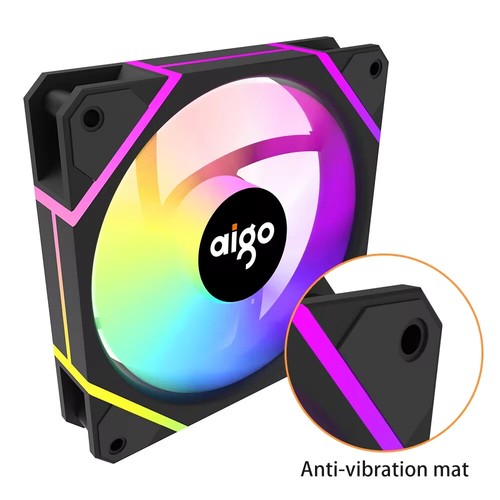 NEW Aigo AM12PRO Rgb Fan Ventoinha PC 120mm Computer Case Fan - Picture 3 of 8