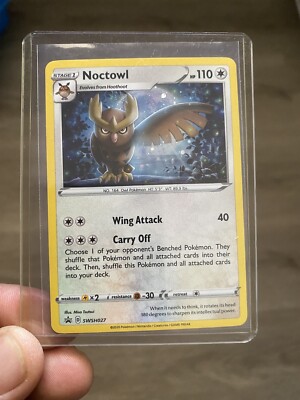 Black Star Promo Card Noctowl Holo Black Star Promo Pokmon Card  Near  Mint Condition, English, SWSH027