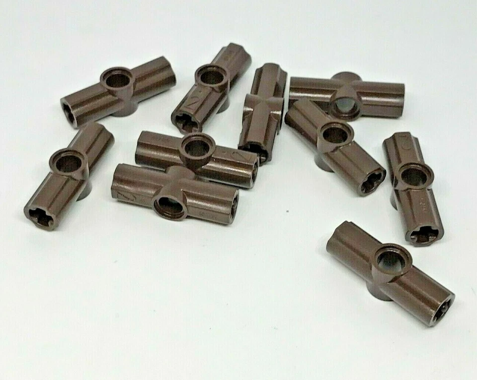 LEGO Technic : 10x Connecteur - Réf 32034 marron foncé - Set 70618 70922 71042 - Photo 1/1