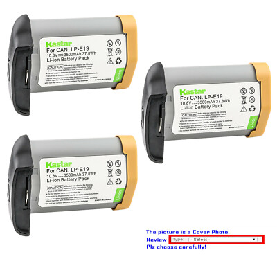 Kastar Fully Decoded LP-E19 Battery for Canon EOS 1Ds Mark IV, 1DS Mark4  Camera