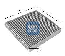 UFI Filters Filtro Aria Abitacolo Ai Carboni Attivi - 54.172.00 | Per Auto, Sostituzione In 15 Minuti