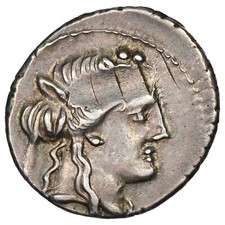 R&ouml;mische Republik Denier VOLTEIA Rom Silber 78 v. Chr. RRC.385/3
