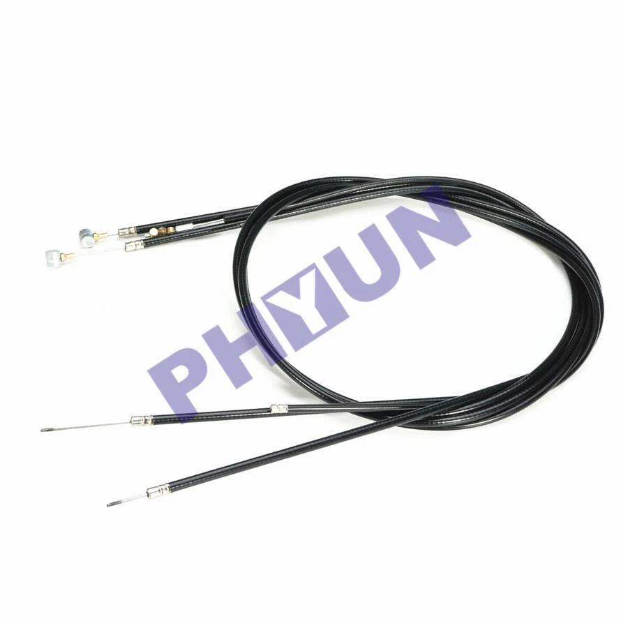 Juego de cables de embrague, freno, arnés de acelerador negro universal para motocicleta Foto 3 de 4