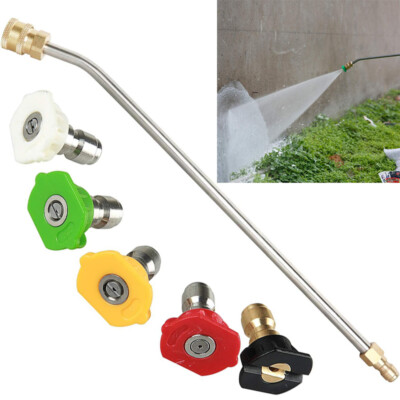 4000PSI High Pressure Car Power Washer Spray Gun Wand 14'' Extension Lance Nozzle