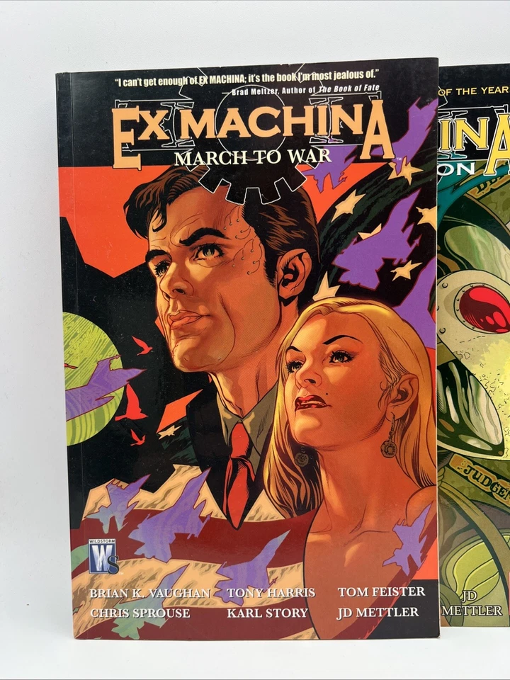 Ex Machina Volúmenes 1 2 3 4 TPB Lote de 4 Brian K Vaughan Tony Harris DC Vertigo Foto 3 de 4