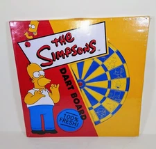 Vtg Simpsons 2-Sided Dart Board Set 15x 15" NEW , SEALED RINCO 2000