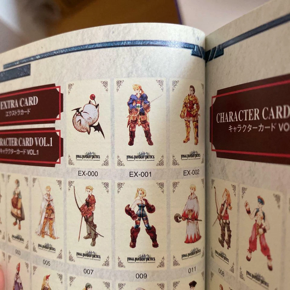 Libro de cartas de personajes Final Fantasy Tactics Vol.1 Inglés 1997 Japón juego Foto 4 de 4