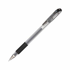 KN106-A Pentel Arts Hybrid Technica Gel Pen, Fine 0.6mm, Black Ink, Pack of 12