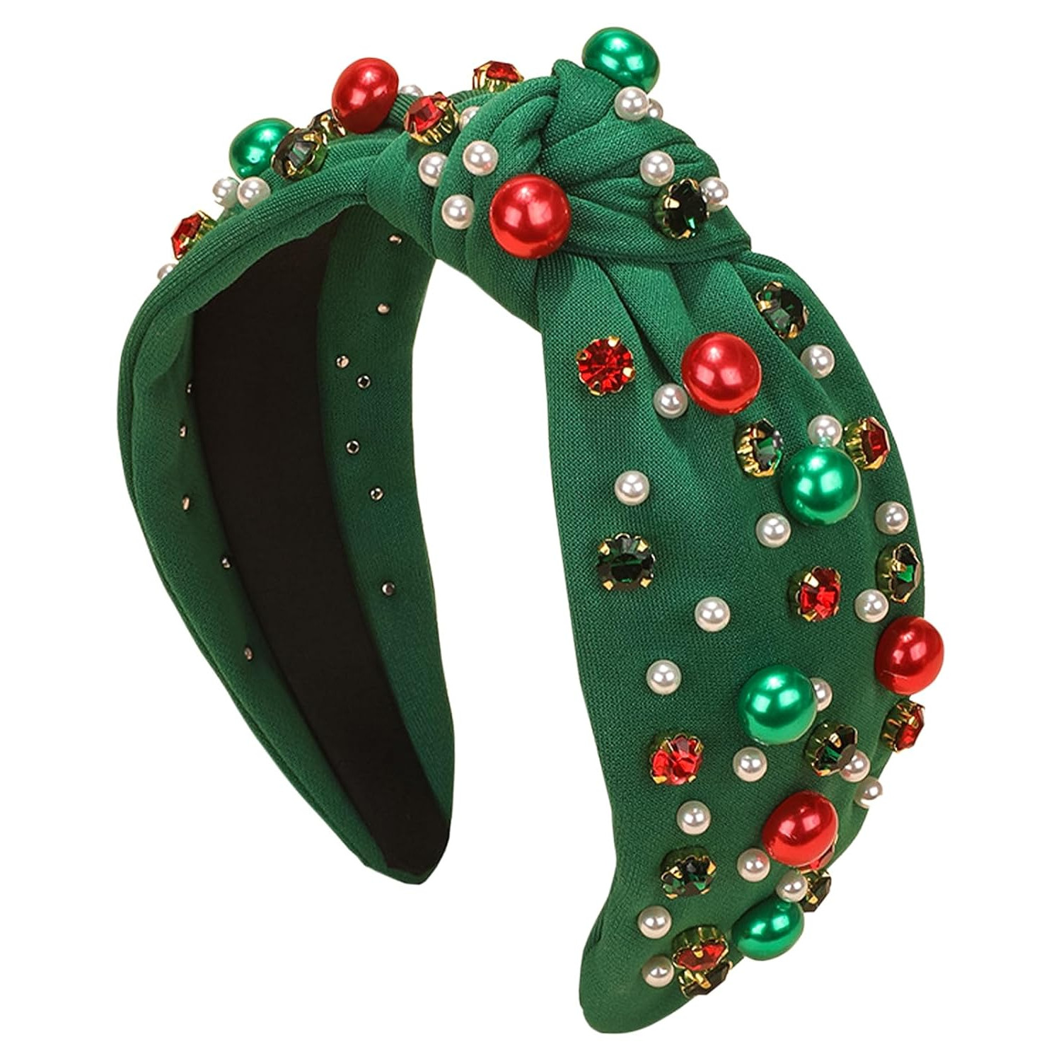Christmas Headband for Women Xmas Red Green Pearl Party Decor Decorations Gifts