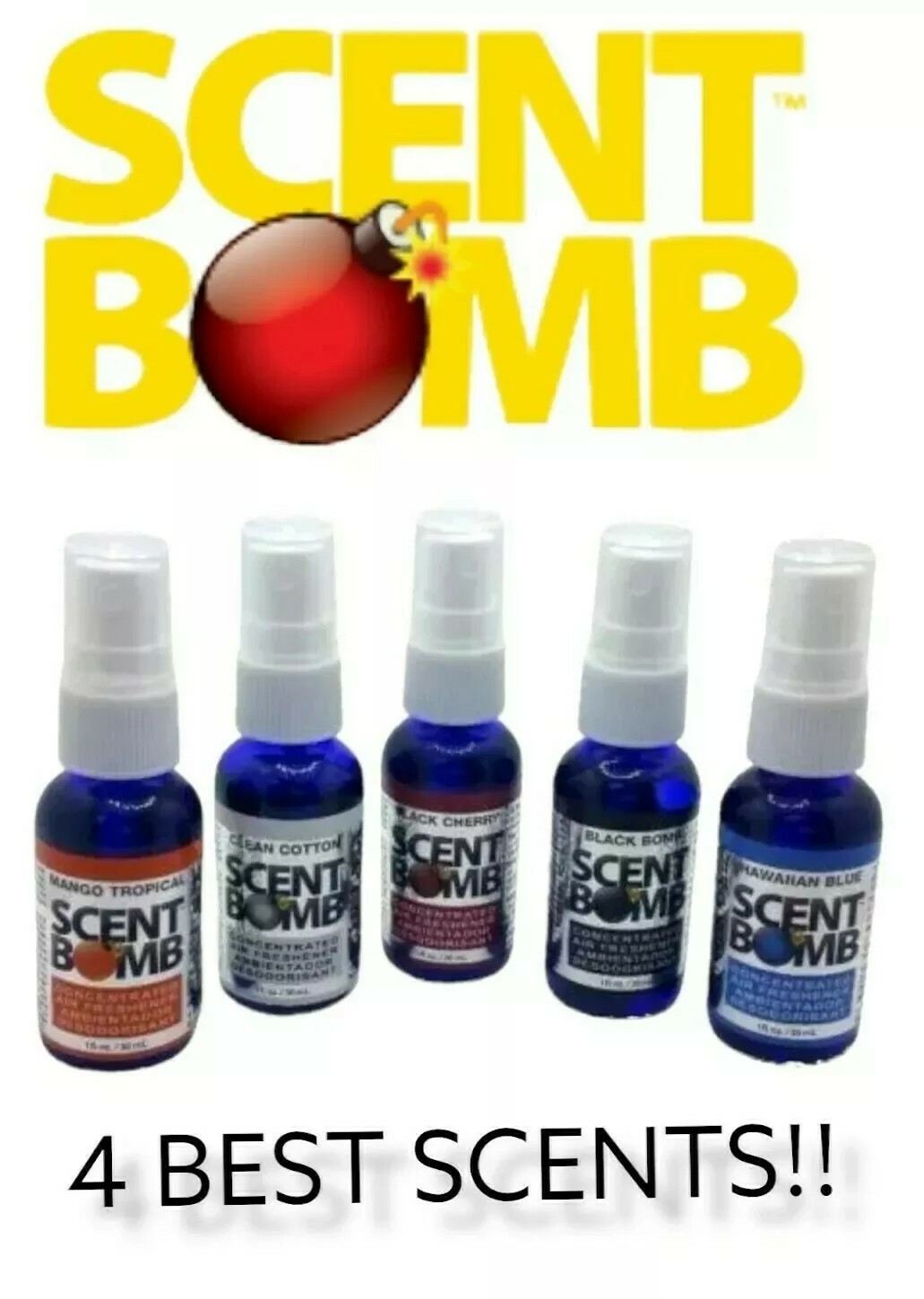 4x Super Strong Scent Bomb Car Home Air Freshener Highly Concentrated