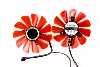 Full Set GPU Fans 85mm XFX 570 RS 580 390X 285 Red FDC10U12S9-C