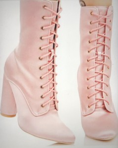 light pink booties