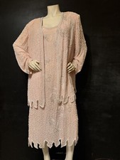 Vintage 80s Does 20s Judith Ann Creations Sequins Beaded Dress Cocktail Jacket