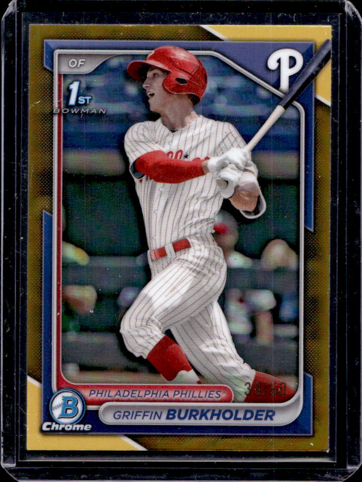 2024 Bowman Draft Griffin Burkholder Chrome Gold Refractor 1st #/50 #BDC-60