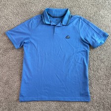 Adidas Primegreen Shirt Mens Large Blue Short Sleeve Golfing Golf Polo 