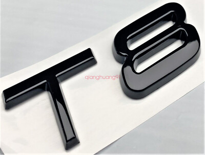T8 Letters BLACK T8 FIT VOLVO REAR TRUNK TAILGATE EMBLEM BADGE DECAL NAMEPLATE ...