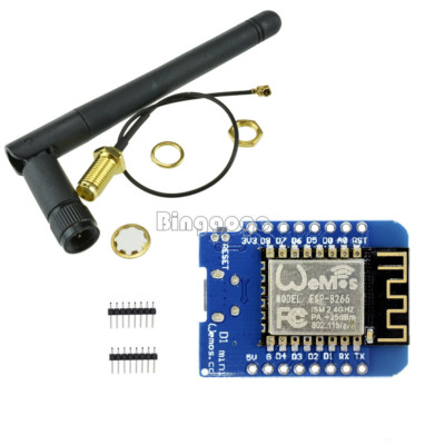 ESP8266 ESP12 WeMos D1 Mini WIFI NodeMcu Lua Development Board SMA Antenna 2.4G