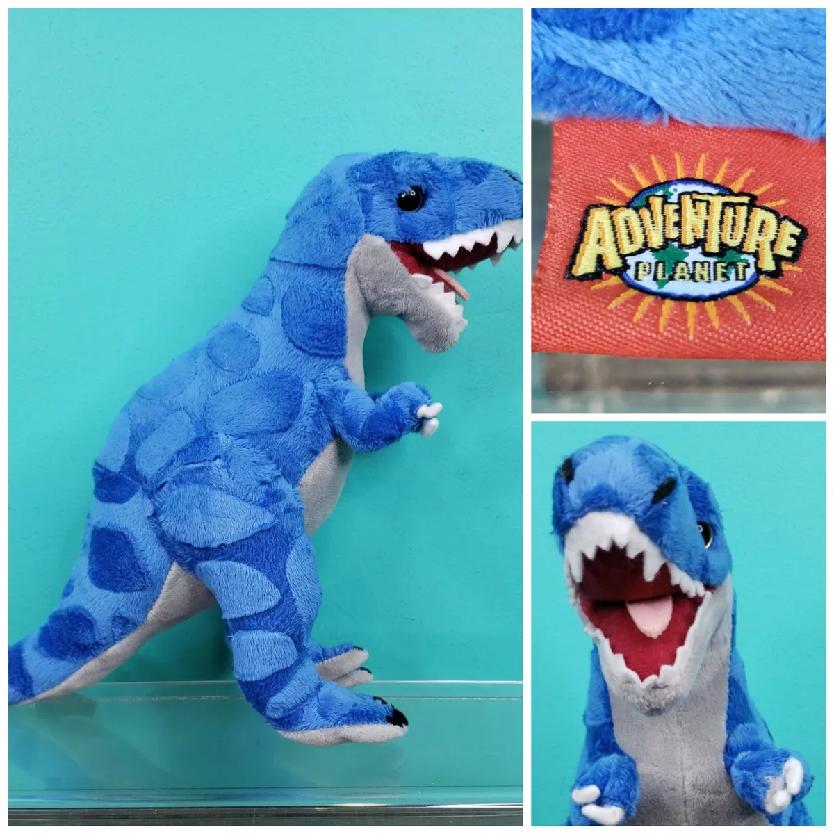 Adventure Planet BLUE T REX Dinosaur Tyrannosaurus Plush Stuffed