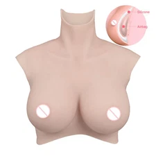 Minaky 8TH Silicone Breast Forms Breastplate Fake Boobs With Bloodshot D Cup