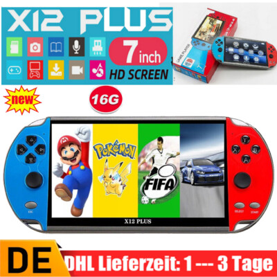 X12plus 16GB Handheld Spielkonsole 2700 Spiele MP4 7'' Video Game Consoles neu