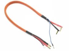 24in 2 foot 1s  2s LiPo RC Charging Leads Harness 4mm/5mm Bullets Colors 