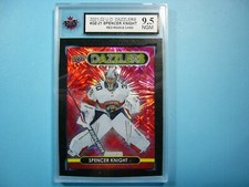 2021/22 UPPER DECK U.D DAZZLERS HOCKEY CARD #DZ-21 SPENCER KNIGHT KSA 9.5 RED UD