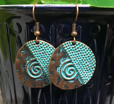 1.5  Bronze-tone Earring Set Bohemian Retro Drop Dangle Hook New Free Ship B1108