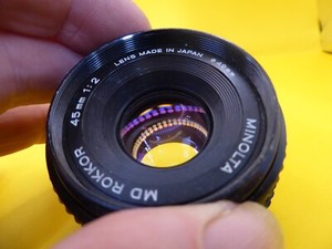 Minolta MD Rokkor 45mm 1:2 lens fits X700 X500 XD5 XD7 XG-M XG-9 camera refS/P