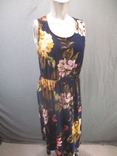 French Grey Size M Womens Round Neck Sleeveless Lightweight Midi Sundress 835