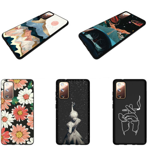 Case For SamsungS23 S24 S22 A54 Anti-fall Painted Silicone Back Case Phone Cover - Zdjęcie 1 z 22