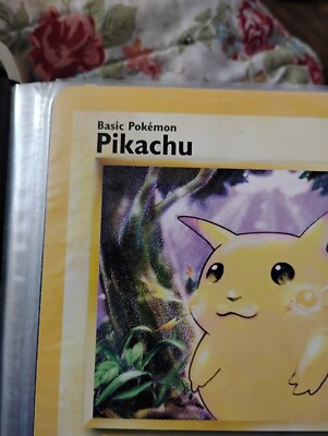 Jumbo 1995 Pikachu Gnaw Pokemon Card 58/102 Rare. 40 HP Good