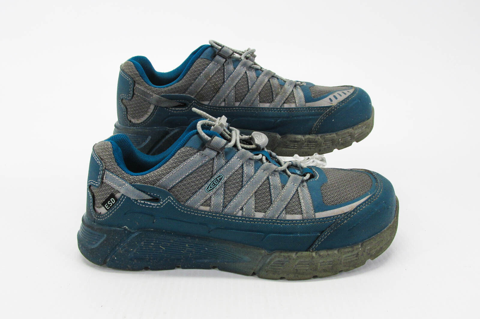 Scarpa donna Keen Asheville Utility taglia 10M ESD punta alluminio lavoro usata vq
