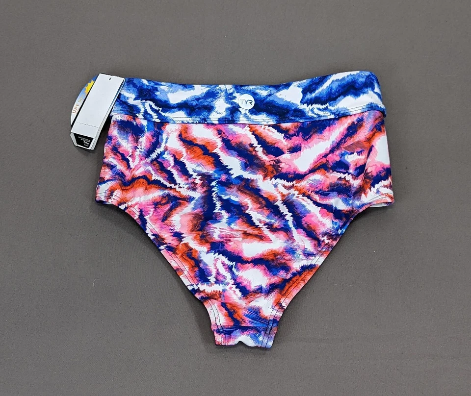 Parte inferior de bikini TYR Leila cintura alta para mujer tie dye talla XS UPF 50+ NUEVO CON ETIQUETAS Foto 2 de 4