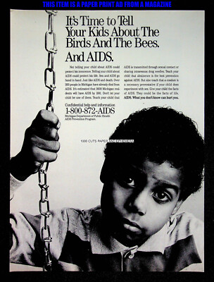 AIDS HIV Prevention 1988 Trade Print Magazine Ad Poster ADVERT
