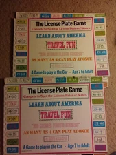 Spot the License Plate Game 1972 car game (lot of 2) Maps and Stickers