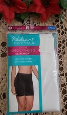 Vanity Fair Radiant Light Smoothing SlipShort, White - 3XL/10 - NWT
