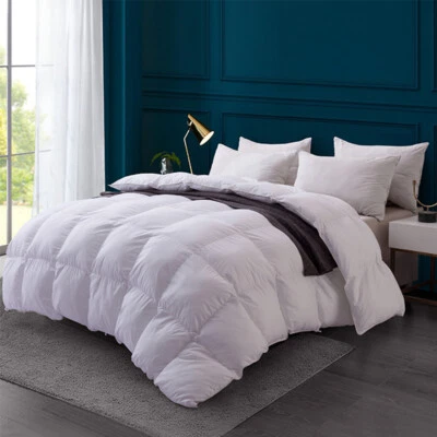 SNOWMAN Goose Down Feather Comforter Set King/Queen Size 100%Cotton Ultra Soft