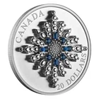 Sapphire Jubilee Snowflake Brooch 2024 CANADA 1oz .9999 Pure Silver $20 Coin