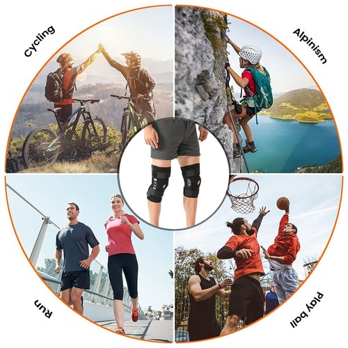 Ergonomic Hinged Knee Support Brace Sports Joint Injury Arthritis Pain Relief - Picture 11 of 15
