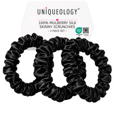 100 Mulberry Silk Hair Ties Pure Silk Ponytail Holder No Damage, No Crease