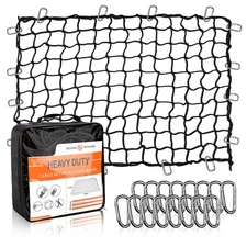 Seven Sparta 5’ x 7’ Bungee Cargo Net Stretches to 10' x 14' for Tru
