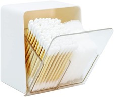 Bathroom Qtip Holder Canisters for Swabs and Balls, Vanity Countertop Storage