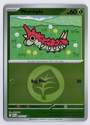 Wurmple (Energy Symbol Pattern) - #011/217 ME: Ascended Heroes Reverse Holo NM