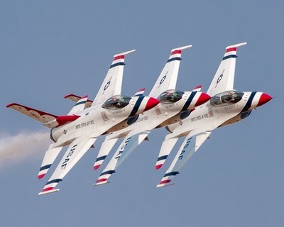 The United States Air Force Thunderbirds (USAF) Aerial demonstration squad