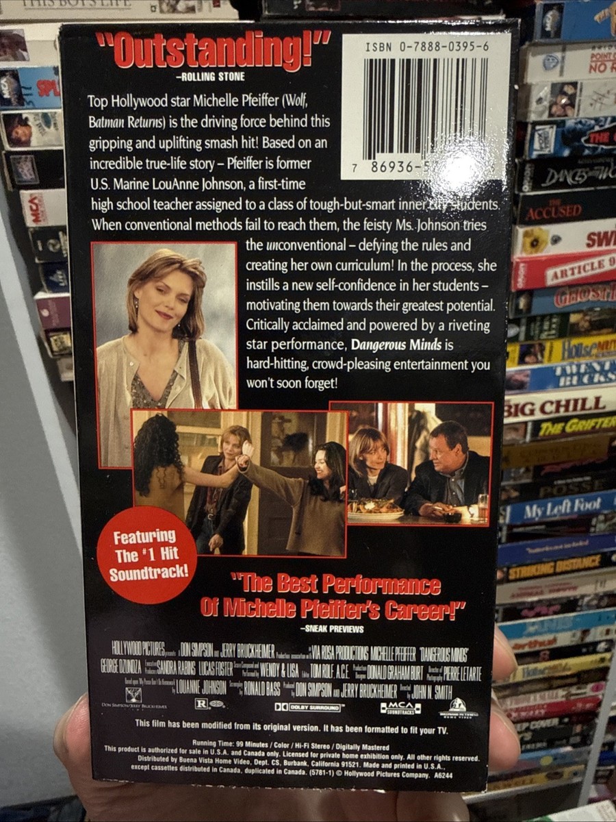 Dangerous Minds 1995 VHS Rare Original Release NON RENTAL LIKE NEW