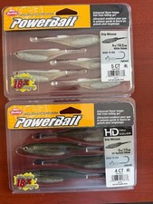 Berkley Powerbait Drip Minnow Fishing Soft Bait 4in and 5in. 1 pk of each
