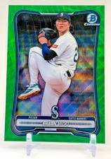 2026 Bowman Chrome GREEN WAVE REFRACTOR /99 Bryan Wood Seattle Mariners #49